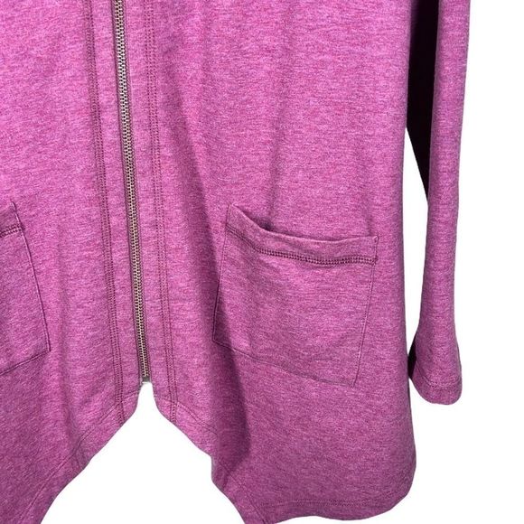 LOGO Lounge Sz S ZIP Front Long Sleeve Cardigan Zip Front - Picture 5 of 9
